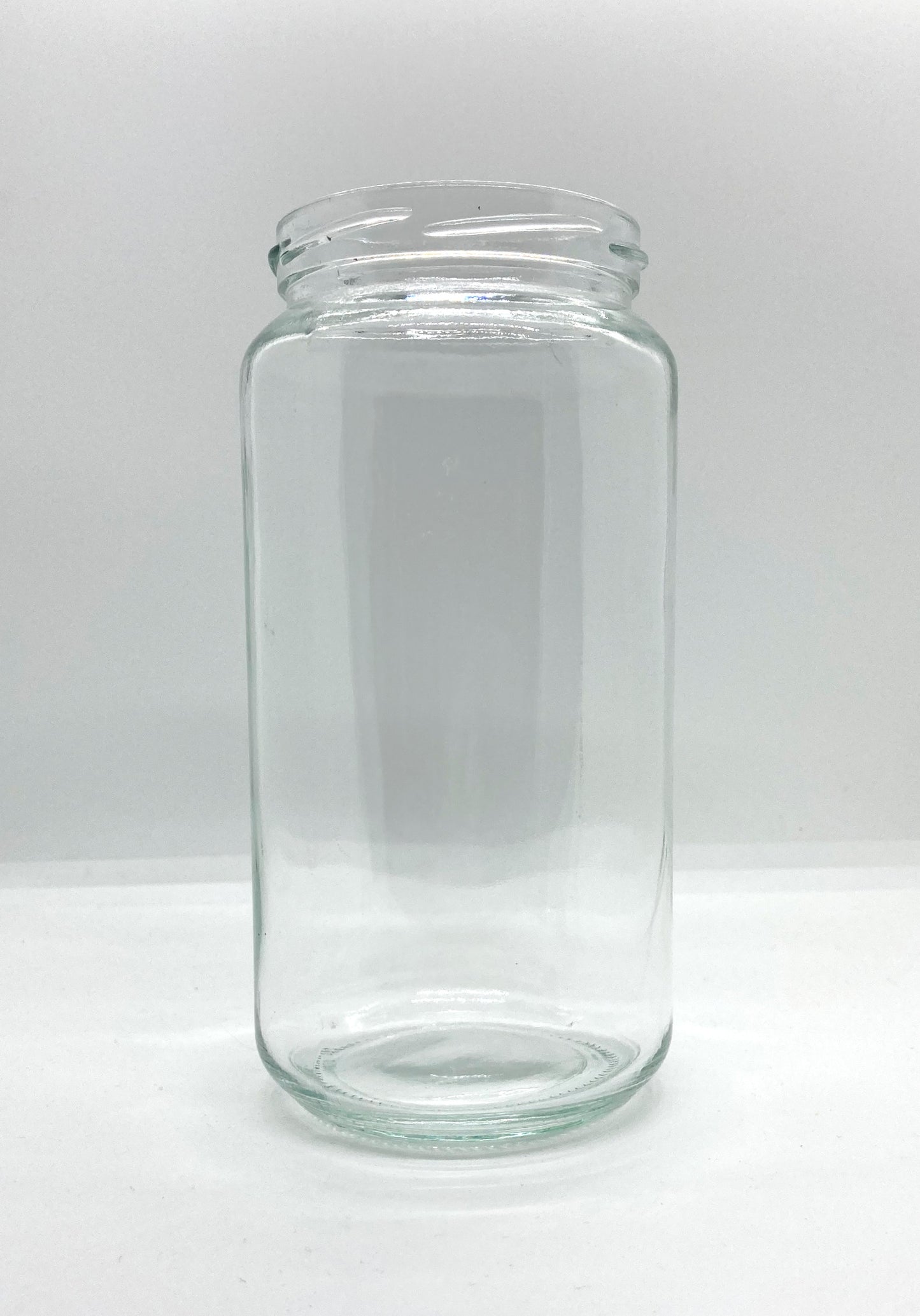 1010mL. Clear Round Straight Cut Glass Jar and Lid