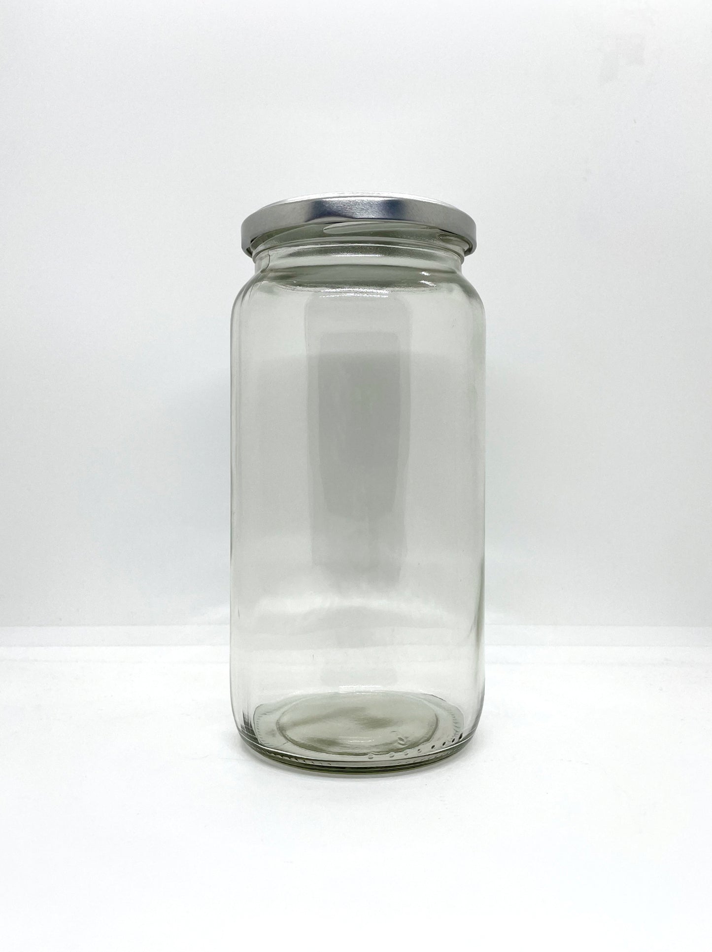 1010mL. Clear Round Straight Cut Glass Jar and Lid (Net Fill Capacity: 940mL.+/-)