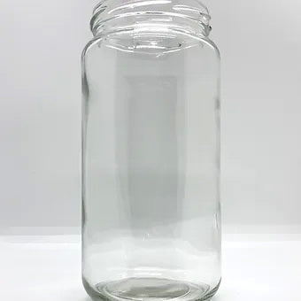 1030mL. Clear Round Straight Cut Glass Jar and Lid