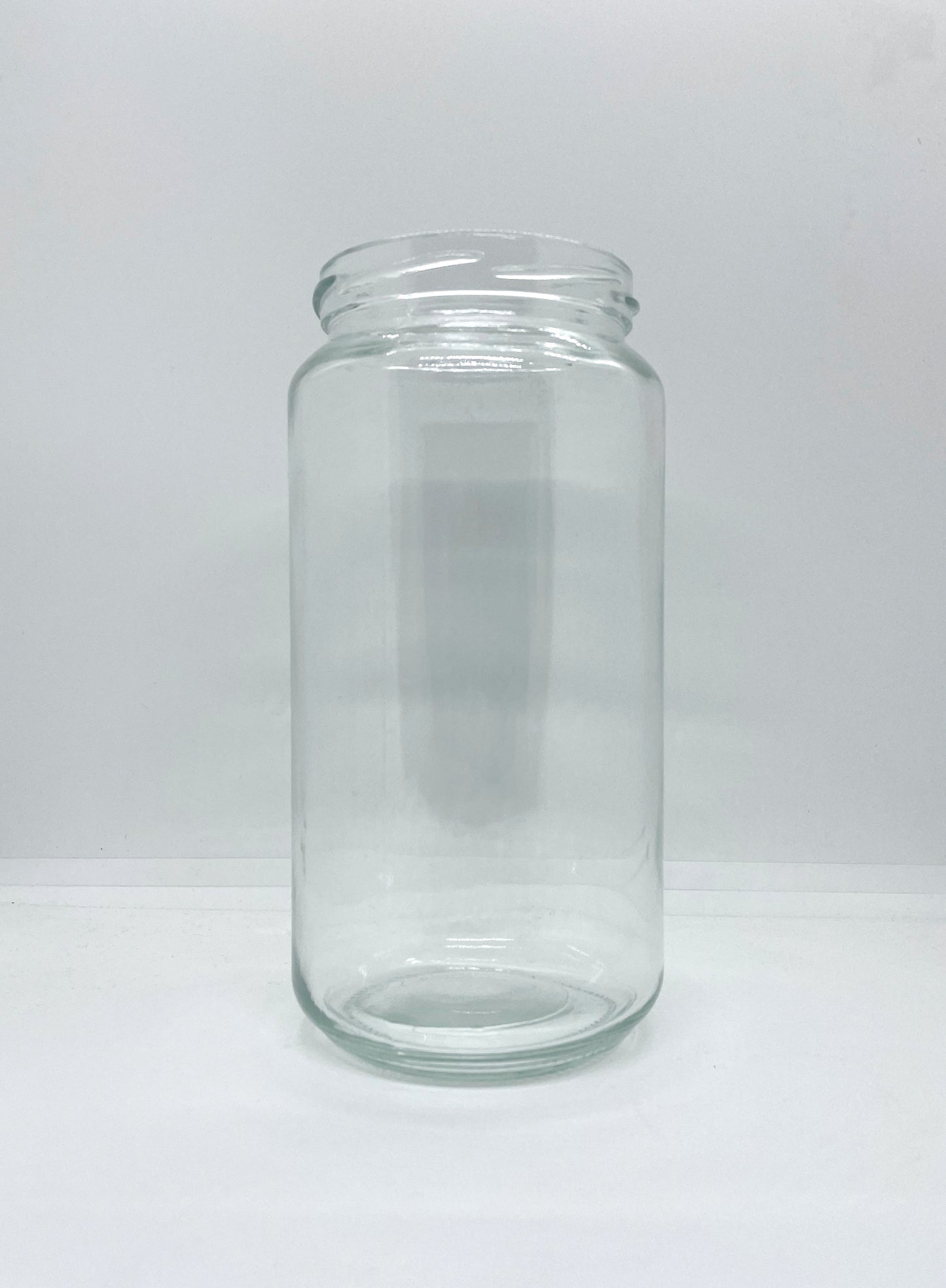 1030mL. Clear Round Straight Cut Glass Jar and Lid (Net Fill Capacity: 950mL.+/-)