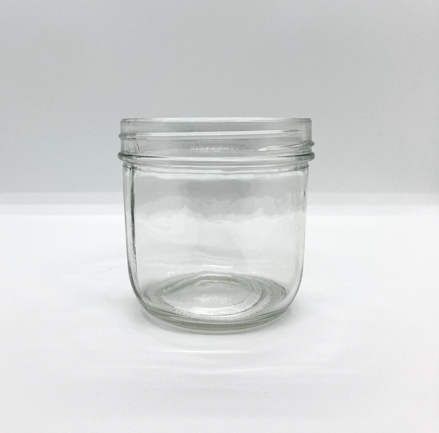 300mL. Clear Wide-Mouth Caviar Glass Jar and Lid