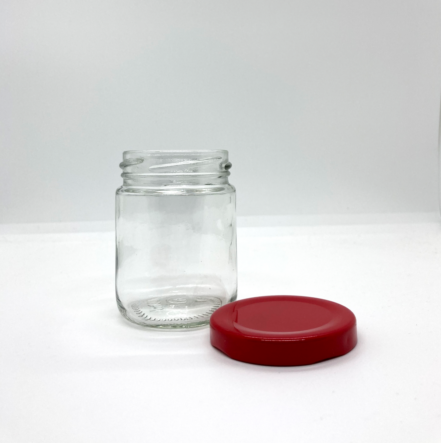 120mL. Clear Round Straight Cut Glass Jar and Lid