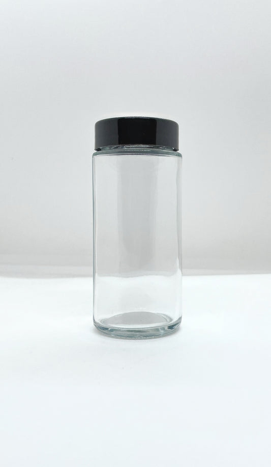 120mL Clear Glass Round Spice Jar and Cap