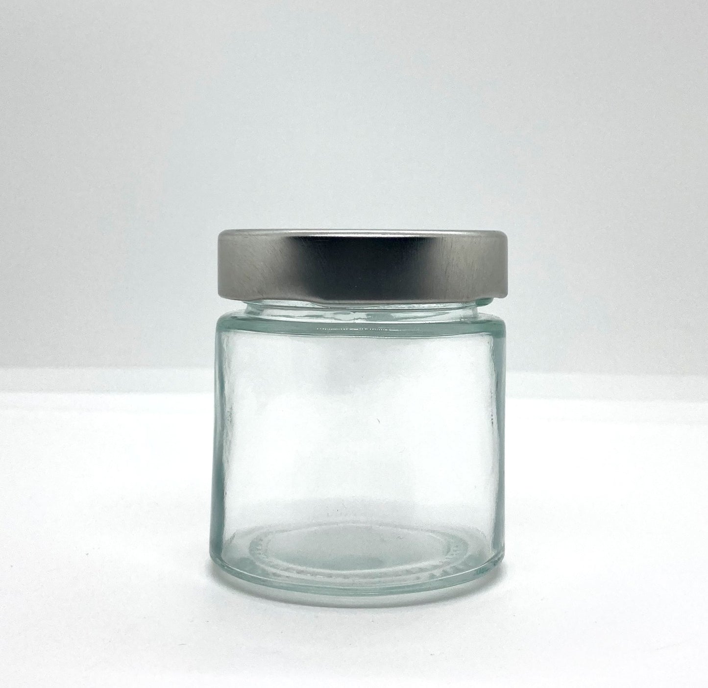 130mL. Clear Round Straight Cut Glass Jar and Deep Lid