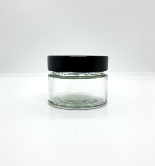 150mL. Clear Round Straight Cut Glass Jar and Deep Lid