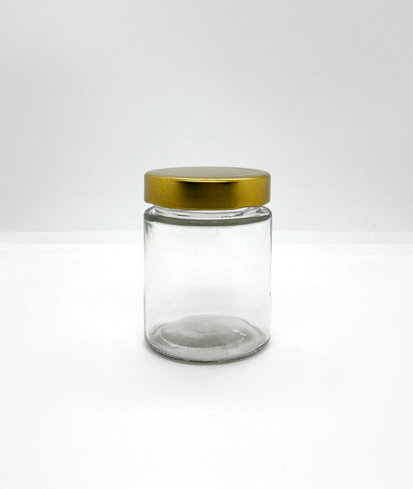 160mL. Clear Round Straight Cut Glass Jar and Deep Lid