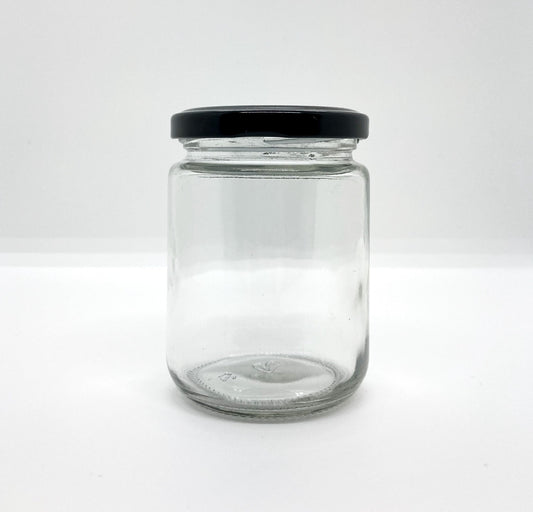 230mL. Clear Round Straight Cut Glass Jar