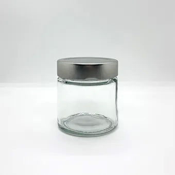 240mL. Clear Round Straight Cut Glass Jar and Deep Lid