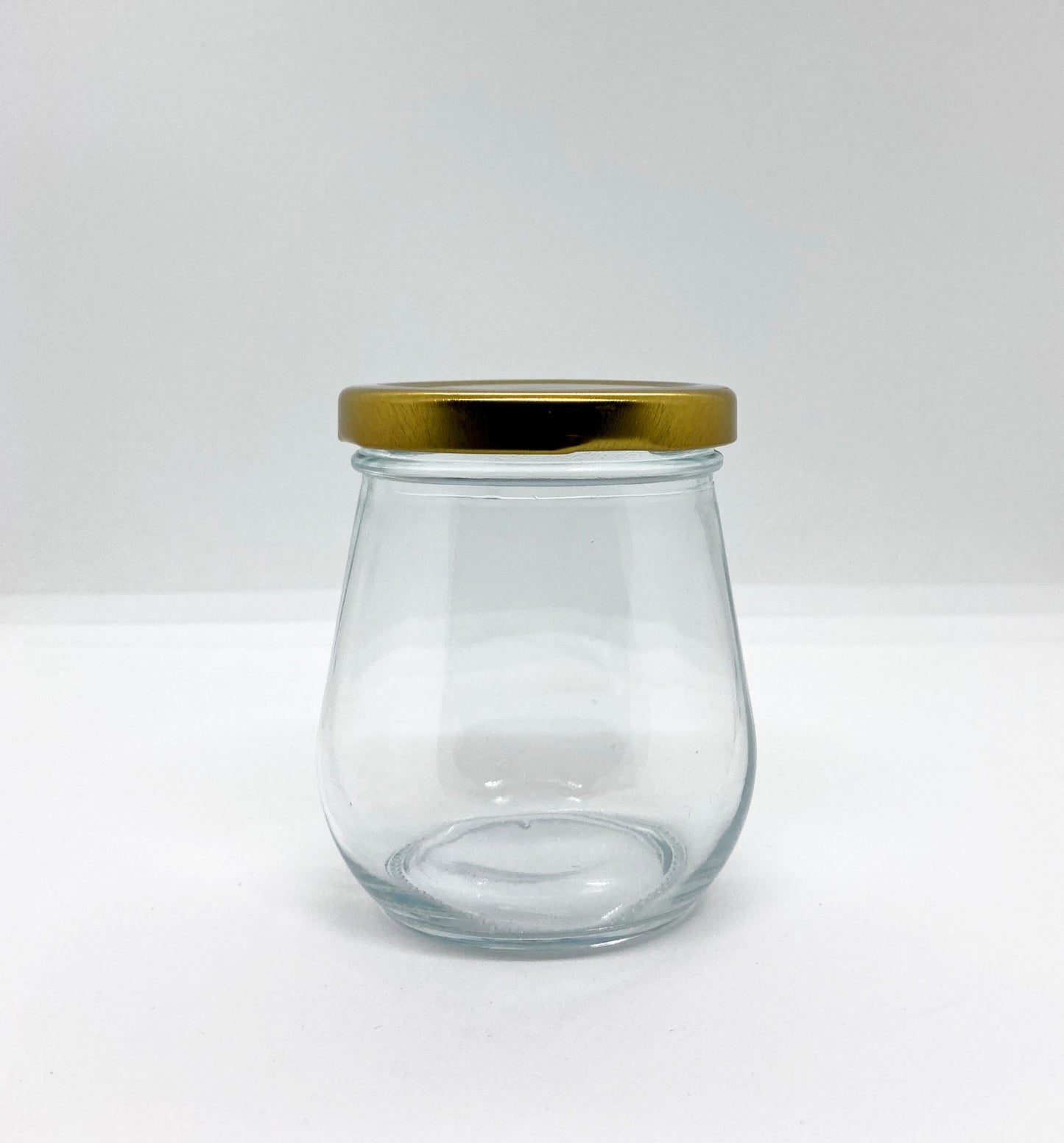 240mL. Clear Pudding Glass Jar and Lid