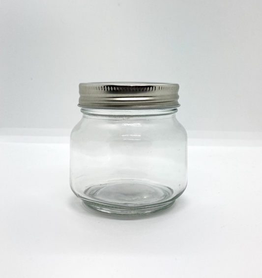 260mL. Mason glass jar (square) and Lid