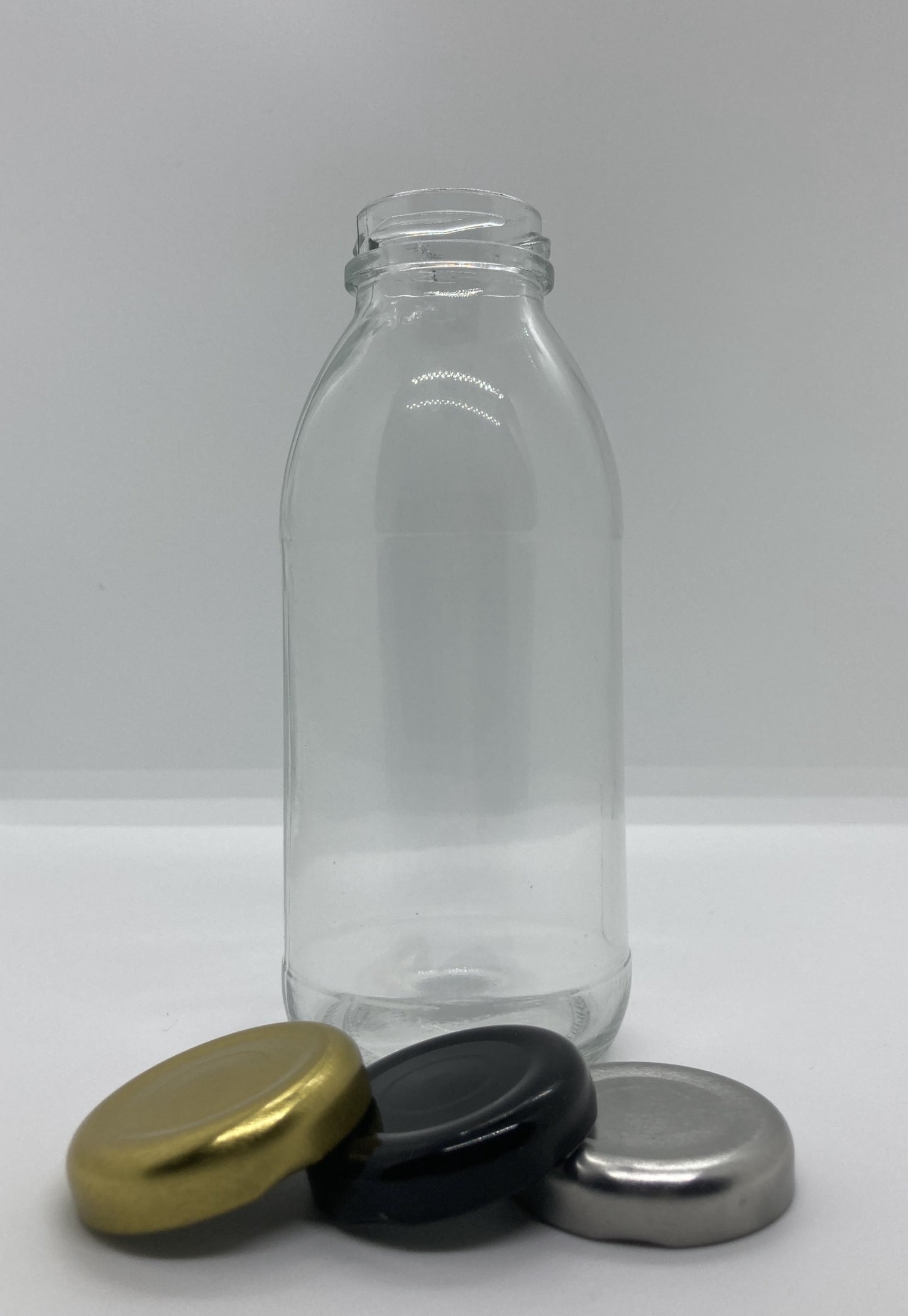 300mL. Round Glass Bottle and Cap