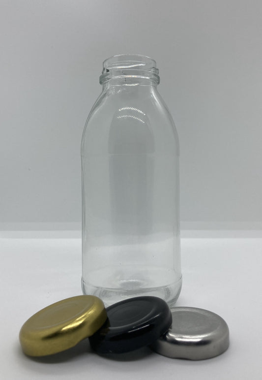 300mL. Round Glass Bottle and Cap