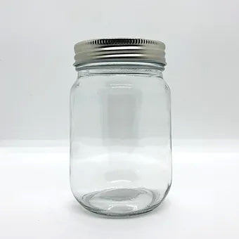 400mL. Mason glass jar (round)