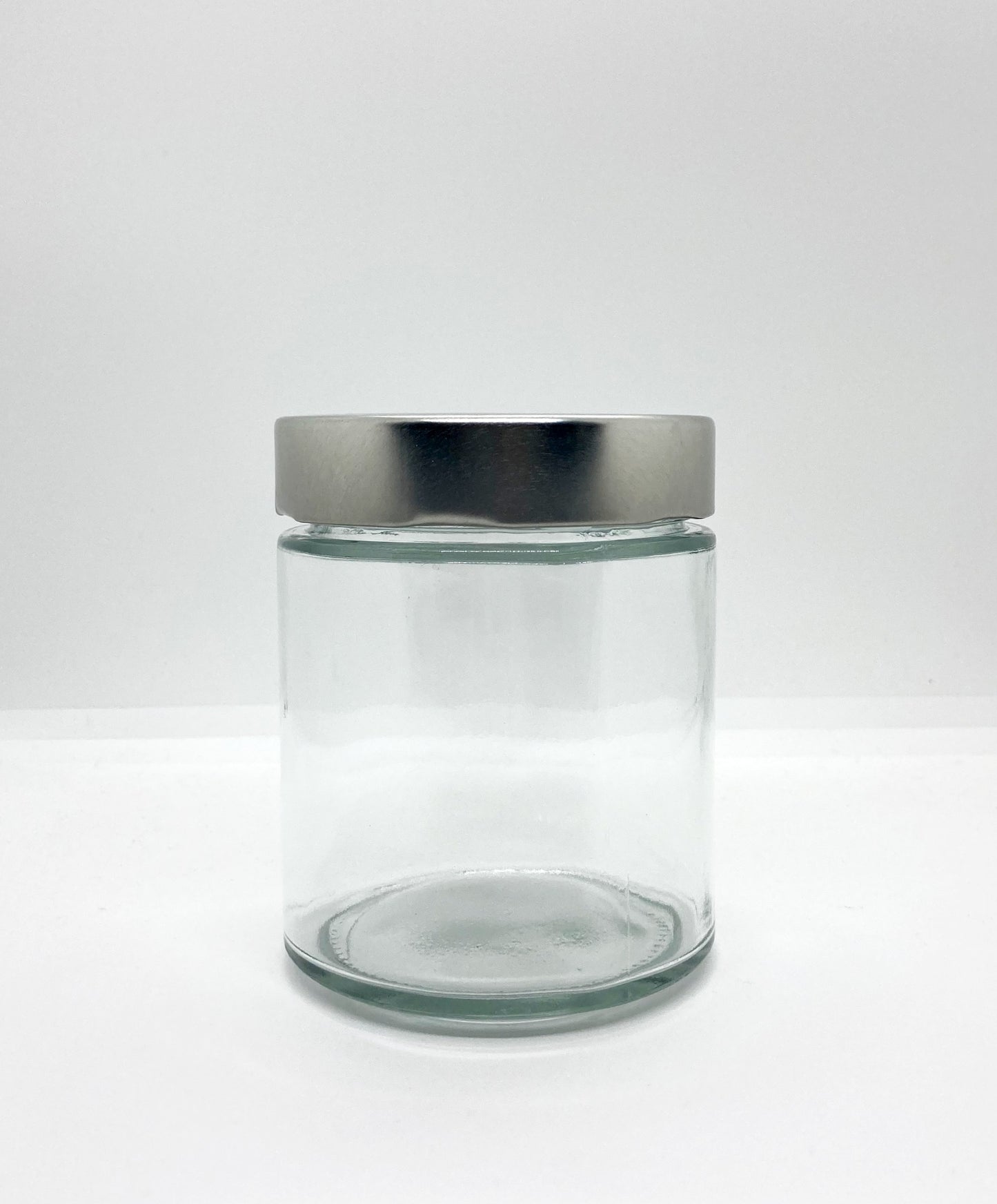 450mL. Clear Round Straight Cut Glass Jar and Deep Lid