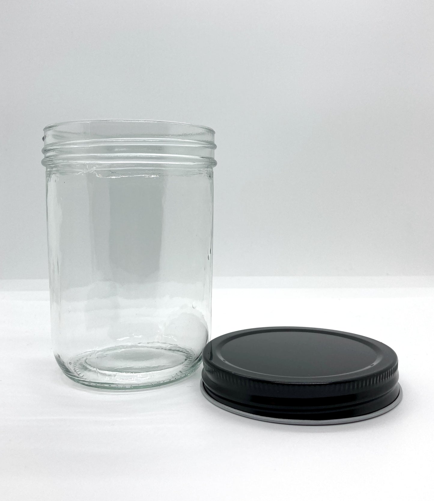 460mL. Clear (plain) Wide-Mouth Caviar Glass Jar and Lid
