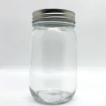 470mL. Mason glass jar (round) and Lid