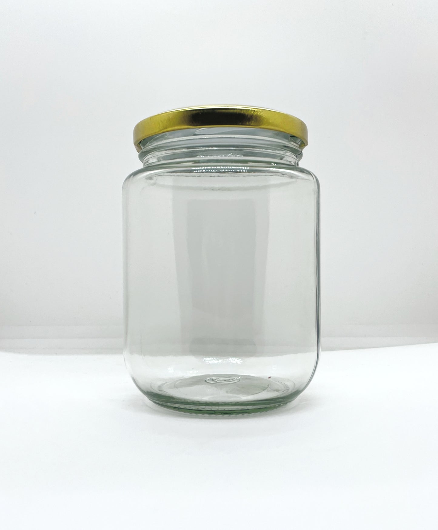 730mL. Clear Round Straight Cut Glass Jar and Lid (Net Fill Capacity: 700mL.+/-)