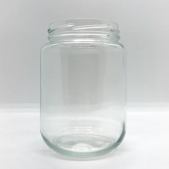 730mL. Clear Round Straight Cut Glass Jar and Lid
