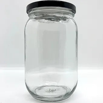 770mL. Clear Round Glass Jar and Lid