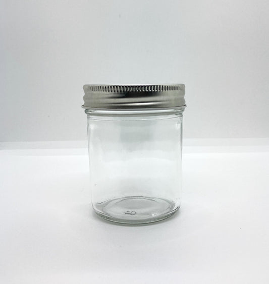 200mL. Clear Wide-Mouth Caviar Glass Jar and Lid