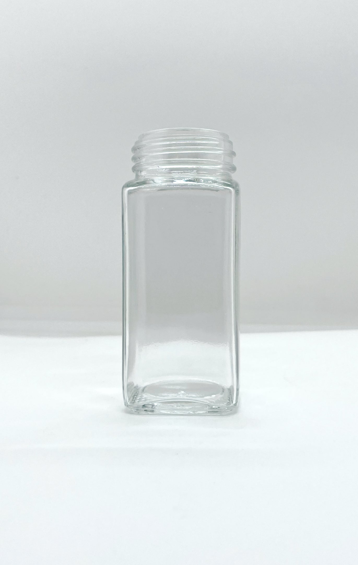 130mL Clear Glass Square Spice Jar and Cap