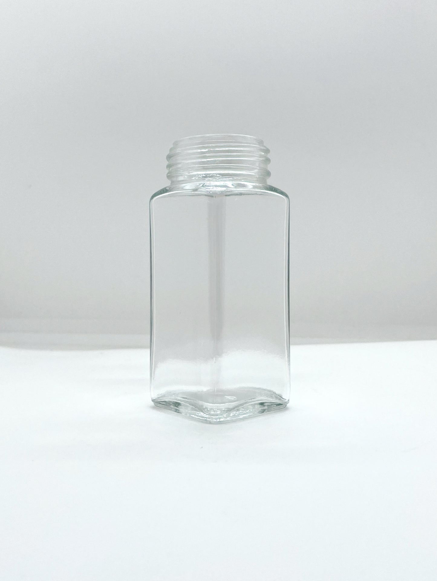 130mL Clear Glass Square Spice Jar and Cap