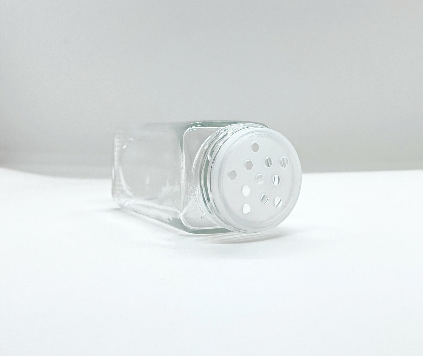 130mL Clear Glass Square Spice Jar and Cap