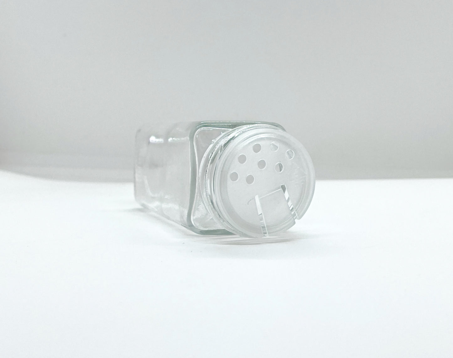 130mL Clear Glass Square Spice Jar and Cap