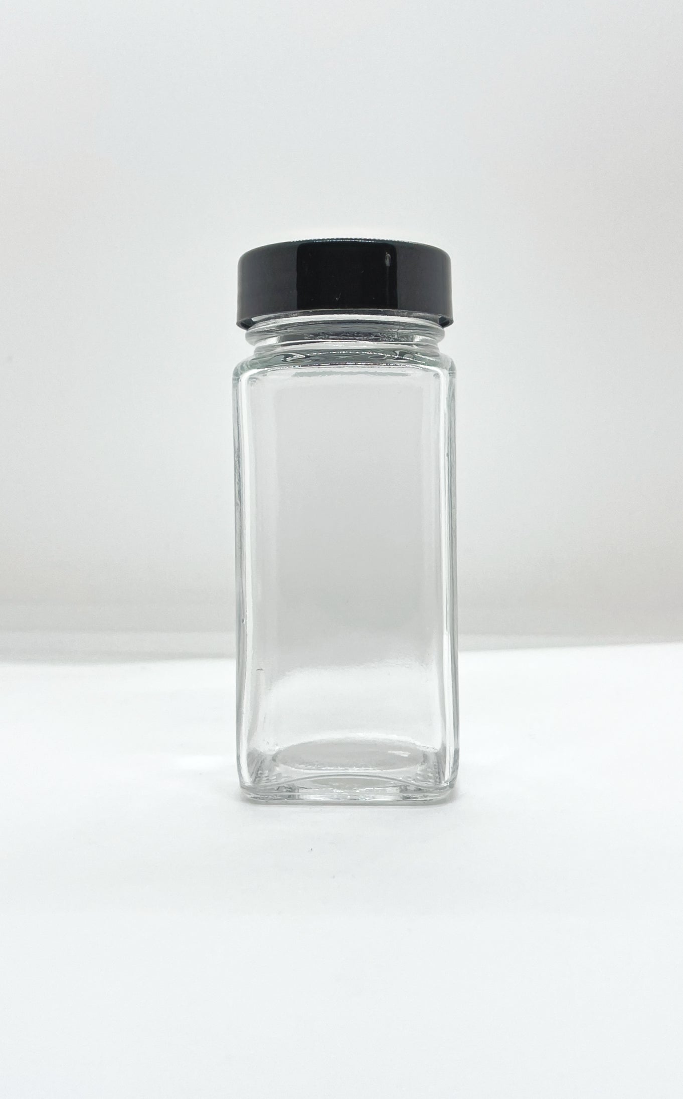 130mL Clear Glass Square Spice Jar and Cap